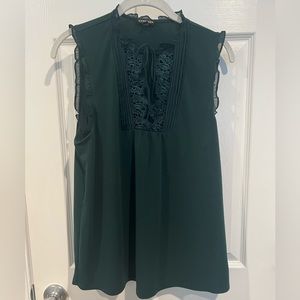 Express Hunter Green Sleeveless Top